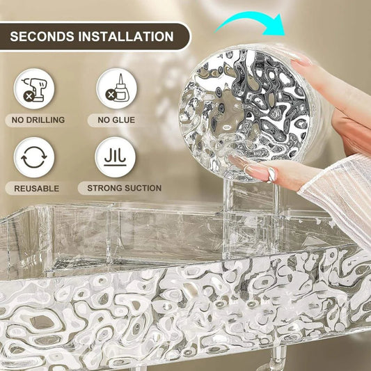 Triangle Suction Corner Rack – Punch-Free, Waterproof Bathroom Storage Solution