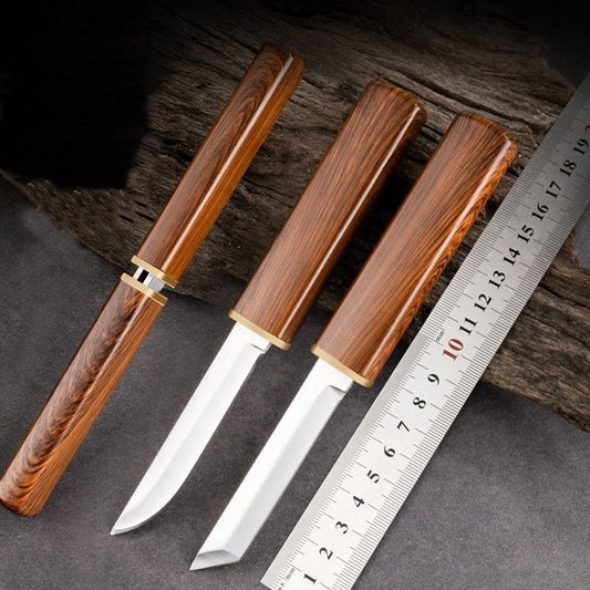 Precisee 2-in-1 Stainless Steel Kitchen Knife Set – Double Blade Fruit & Vegetable Knives with Wooden Box.