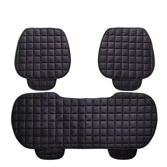 3 Piece Car Seat Cover Set | Quilted Protective Seat Cushion Mat
