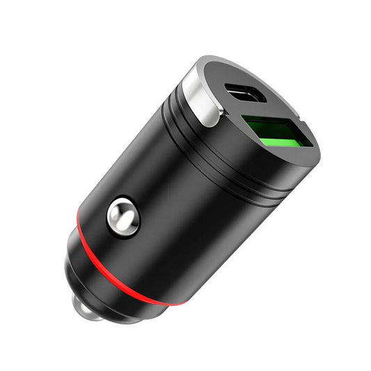 Dual Port PD + USB Fast Car Charger | Rapid Flash Charge Adapter
