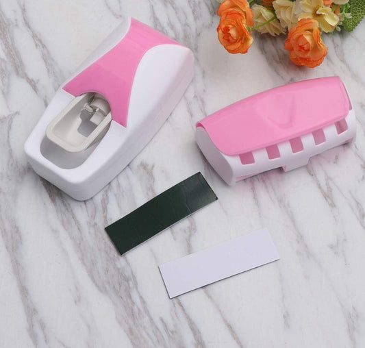 All-in-One Toothbrush Holder with Cover & Automatic Toothpaste Dispenser for a Clean, Hands-Free Experience