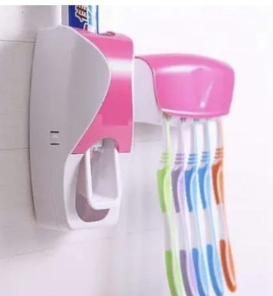 All-in-One Toothbrush Holder with Cover & Automatic Toothpaste Dispenser for a Clean, Hands-Free Experience