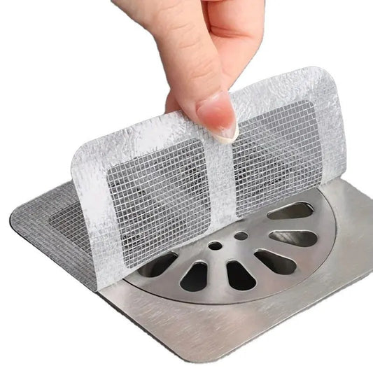Disposable Hair Catcher Stickers – Shower & Sink Drain Covers for Hair Trap and Clog Prevention (Mesh Design)