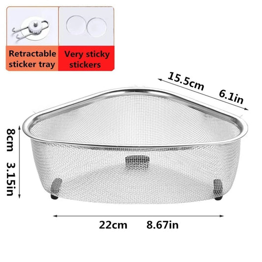 Precisee Stainless Steel Sink Corner Strainer