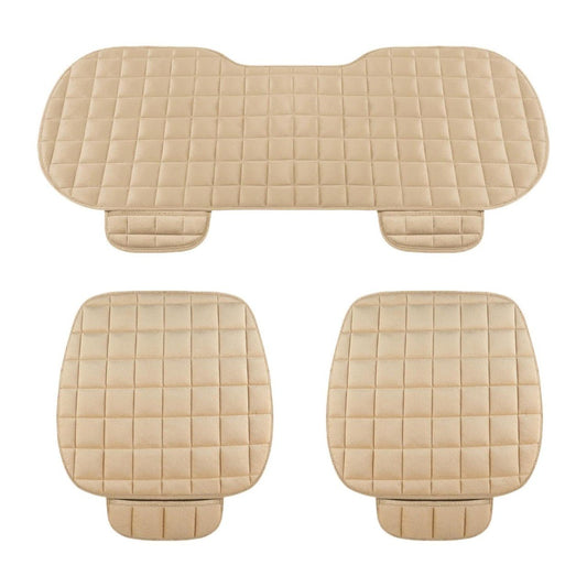3 Piece Car Seat Cover Set | Quilted Protective Seat Cushion Mat